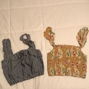 2 Ruffled Crop Tops